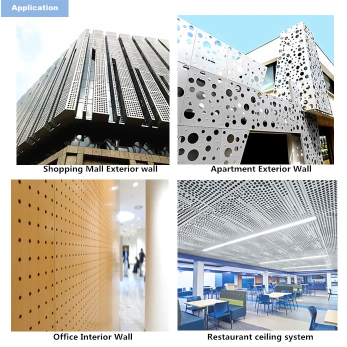 CNC Laser Cutting Perforated Aluminum Wall Panels for Exterior Wall Decoration