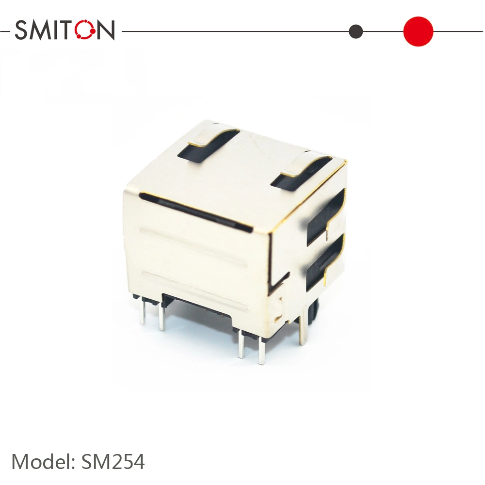 RJ45 Connector 8p8c Shielded 1 Port PCB Modular Ethernet RJ45 Jack