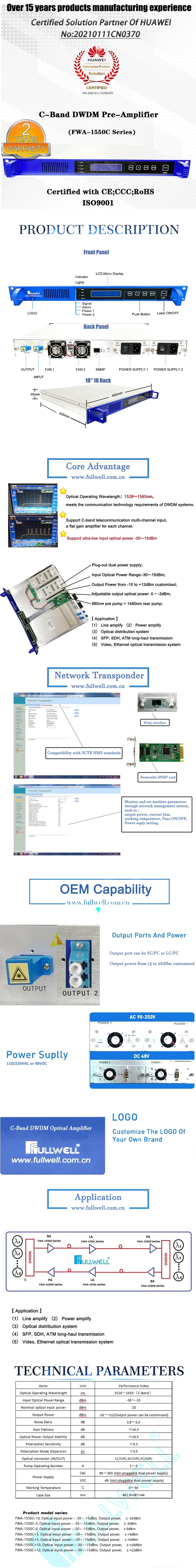 Optical Amplifier Realization of Vast Hfc- and Rfog-Networks