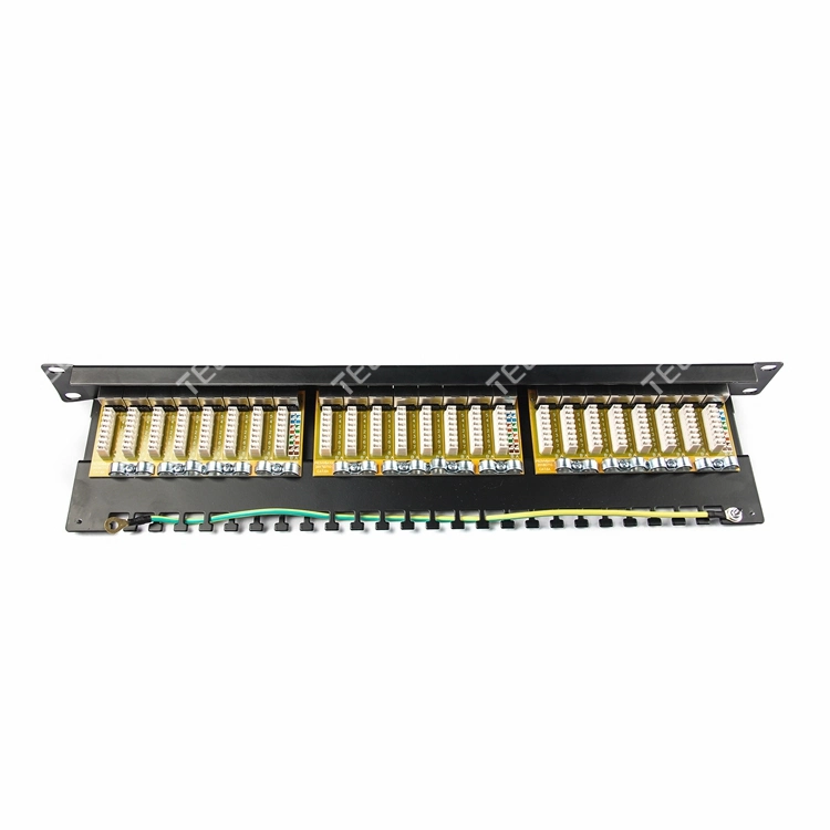 1u 19inch 24ports Cat 6A/7 FTP PCB Patch Panel Drawer Type