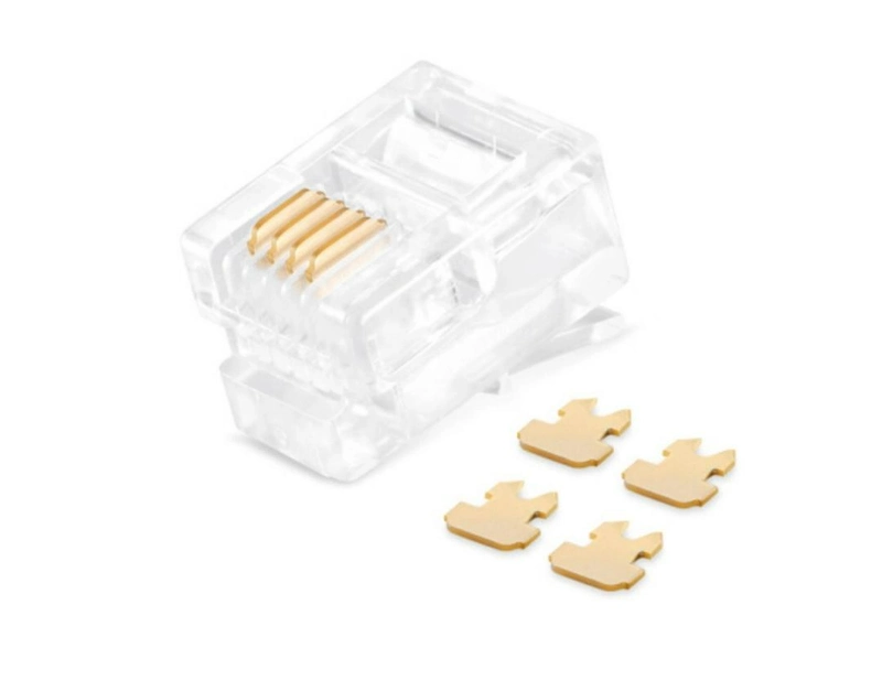 Modular Telephone Connector Rj11 6p4c Modular Plug for Telephone Cable