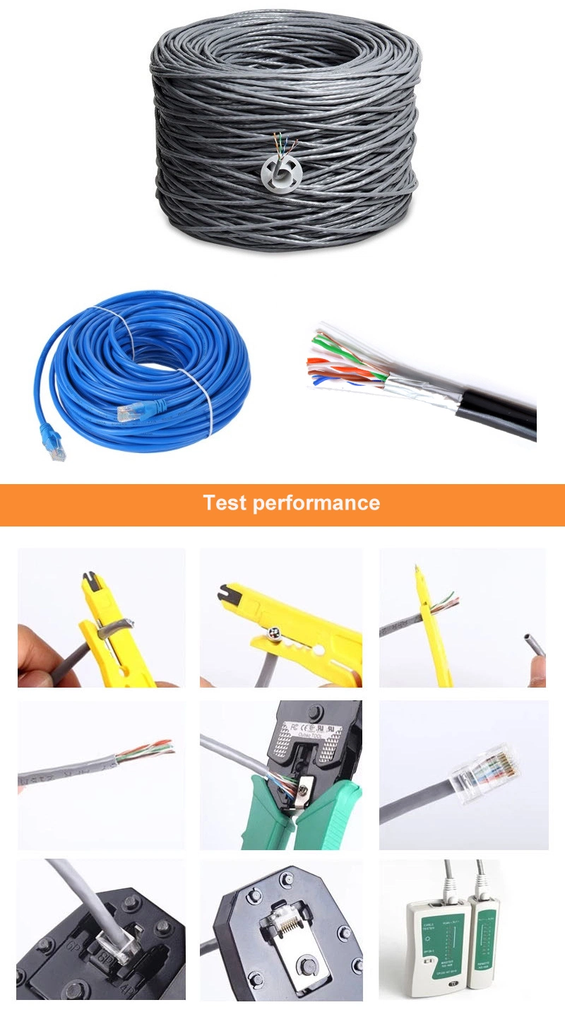 High Speed 8 Cores 4 Pairs Cable Cat5e CAT6 CAT6A Cat7 Cat8 RJ45 Network LAN Cable Ethernet Cable