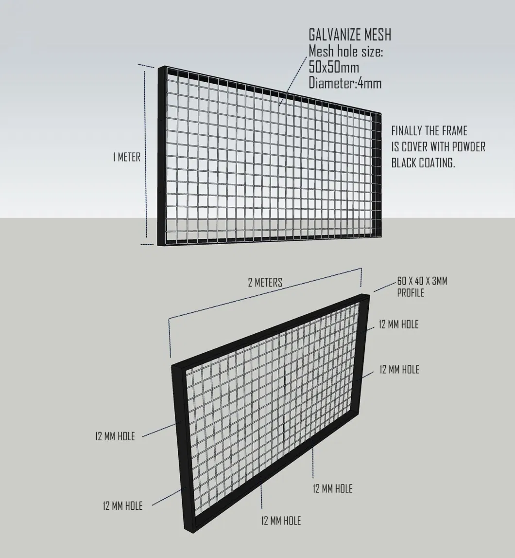 Gezhige Welded Wire Mesh Panel Manufacturing Galvanized Welded Wire Mesh Fence Panel China 25.4 50.8 76.2 101.6 mm Aperture Welded Wire Mesh Fence Panels