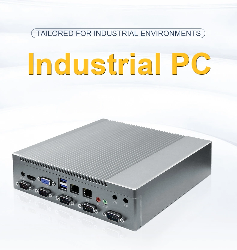 Support Windows / Linux / Android OS COM LAN USB VGA HDMI Aluminum Alloy Industrial Grade Fanless Mini PC 12V 24V