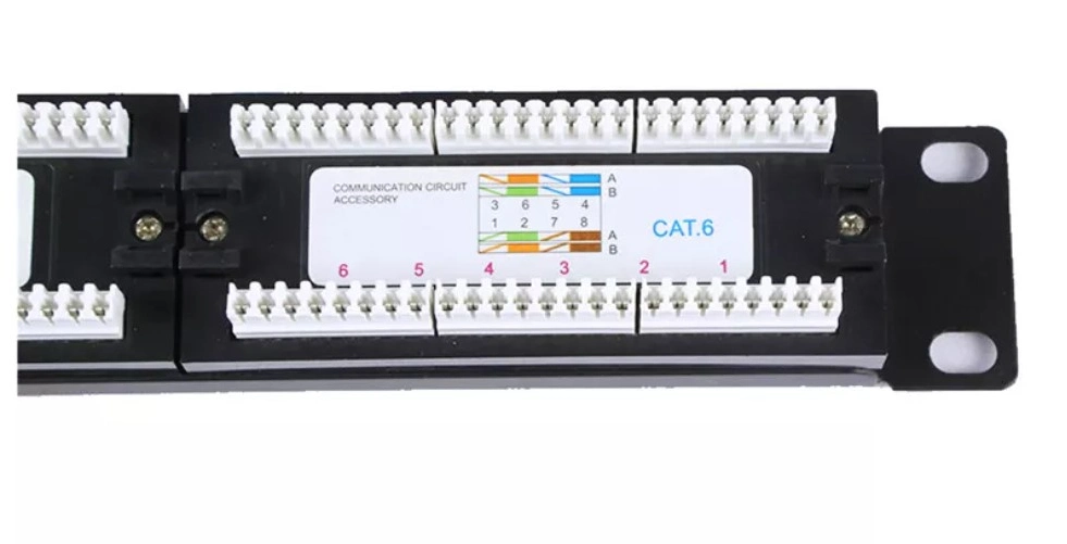 19&quot; 24 Port Rackmount Ethernet Network Patch Panel in Data Center