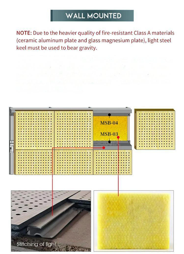 Sound Insulation Wooden Perforated Acoustic Panel