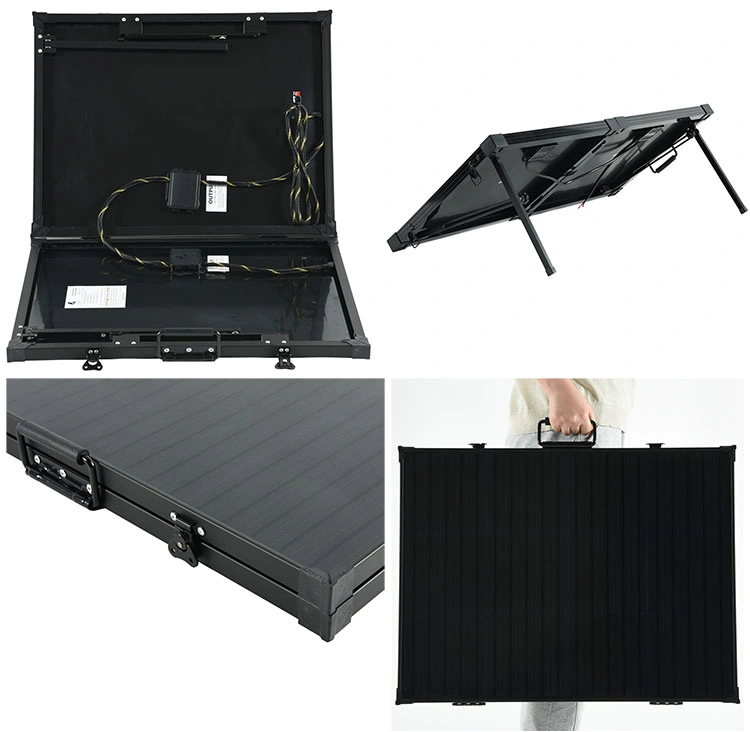 60W 80W 100W 120W 150W 12V Folding Foldable Solar Cells Black Solar Panel