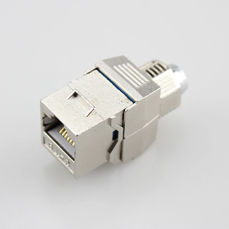 RJ45 Cat. 8 STP Toolless Tool Free Keystone Jack