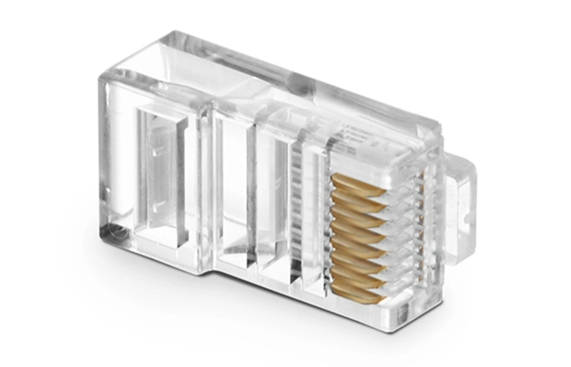 CAT6 RJ45 Standard Modular Plugs Unshielded (UTP) Network Connectors for 23~24AWG Twisted Pair Solid or Stranded Cable