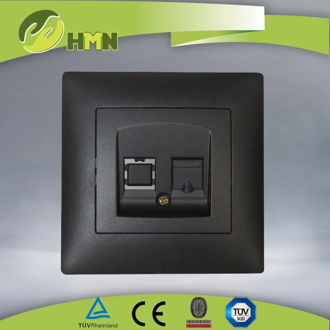 TUV CE CB Certified EU Standard European CAT6 RJ45 Computer Internet Data Power Electrical Wall Socket