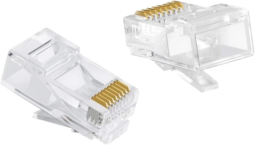 Cable Matters 100-Pack Cat 6 Pass Through RJ45 Connectors (Cat 6 Ends / CAT6 Connector / RJ45 Modular Plugs/Ethernet Plugs/Network Connectors)