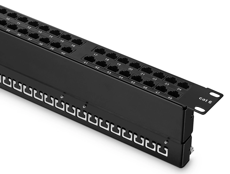 Customized High Quality Flat UTP CAT6 24 Port Patch Panel