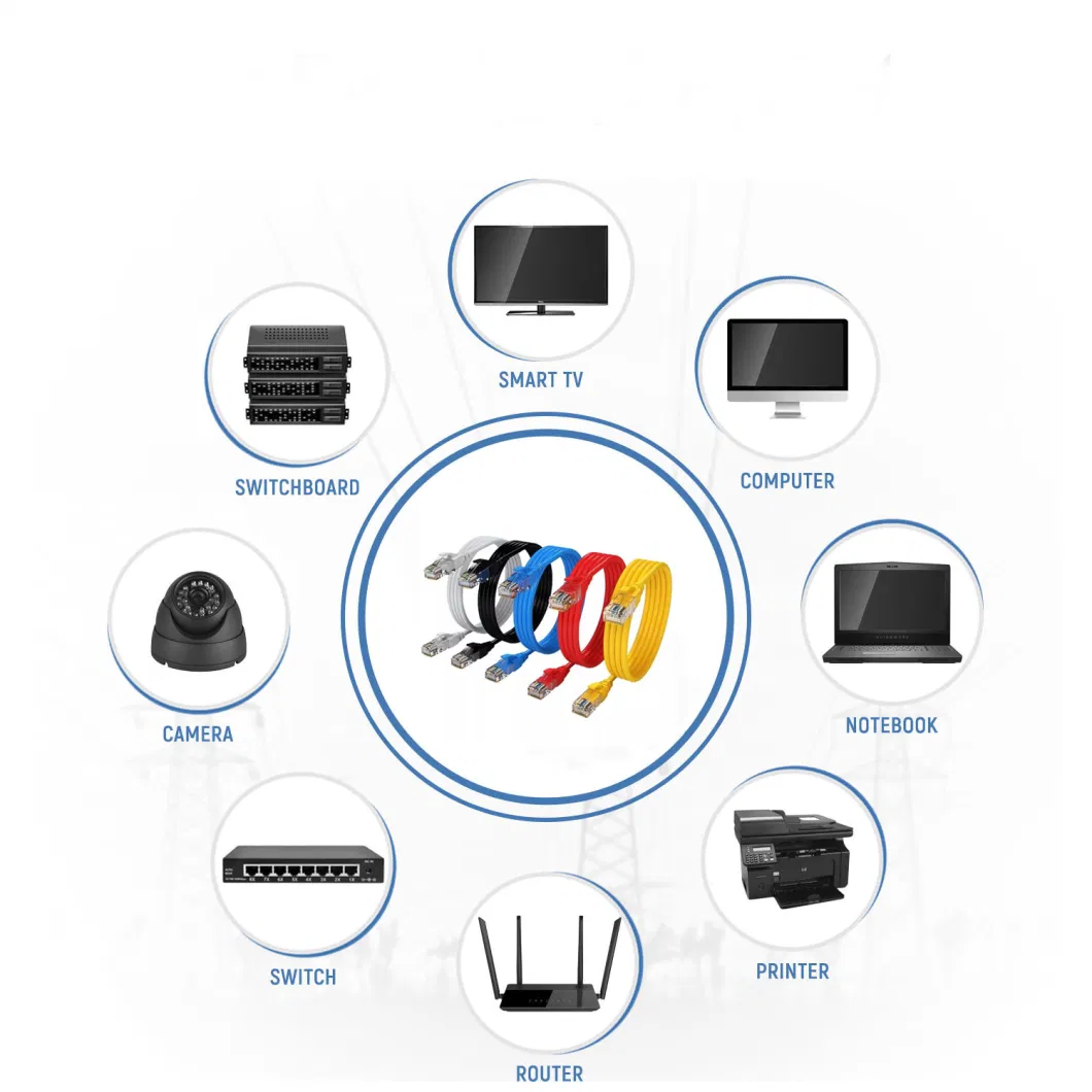 Double Shielded Customized Cat 7A Network Cable Sf/UTP RJ45 Patch Cable