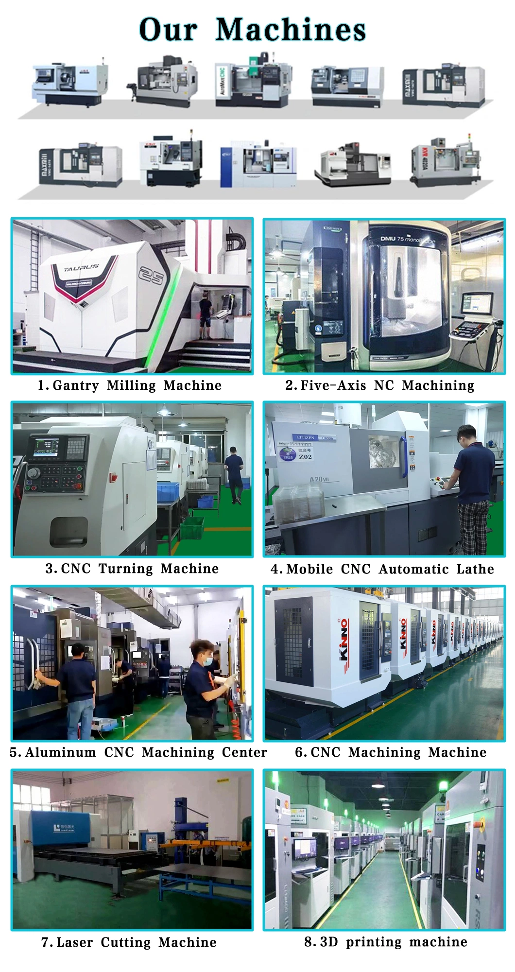 Machining Turning Milling Lathe Machining Boring Drilling Bushing Bending Stamping Tapping Laser Cutting Part