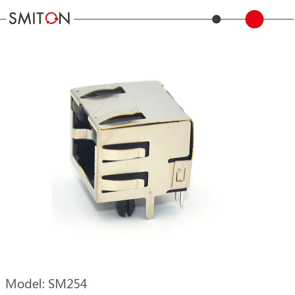 RJ45 Connector 8p8c Shielded 1 Port PCB Modular Ethernet RJ45 Jack