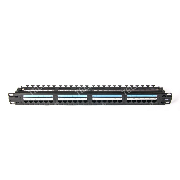 Patch Panel Cat6/Cat6a Utp 24 Ports 1u 19 Inch