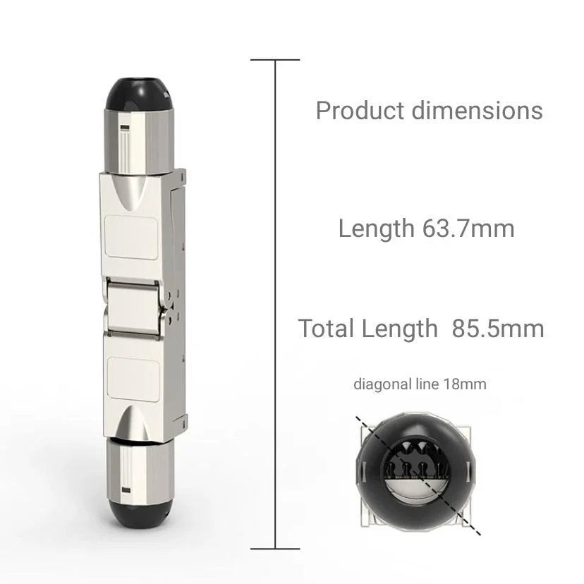 Factory Supplied CAT6 Cable Coupler Extender RJ45 Fully Shielded Module Plug Connector