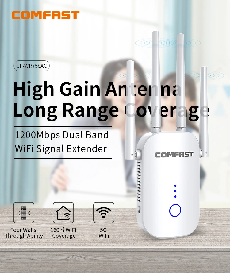 Dual Band Wireless WiFi Repeater 1*10/100Mbps LAN/Wan RJ45 Ethernet Port WiFi Signal Booster Amplifier