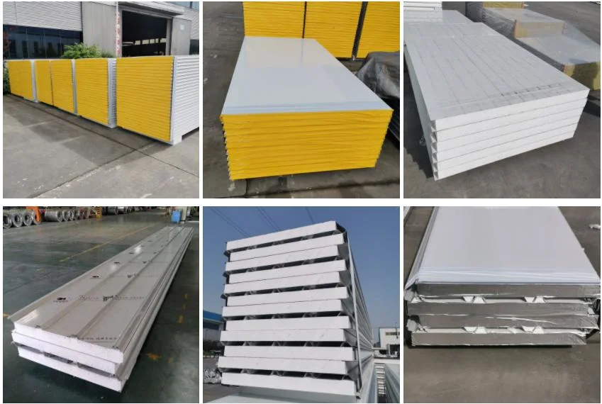 Z Lock Connection PU/EPS Insulated Polyurethane Sandwich Exterior Wall Panel for Cold Storage