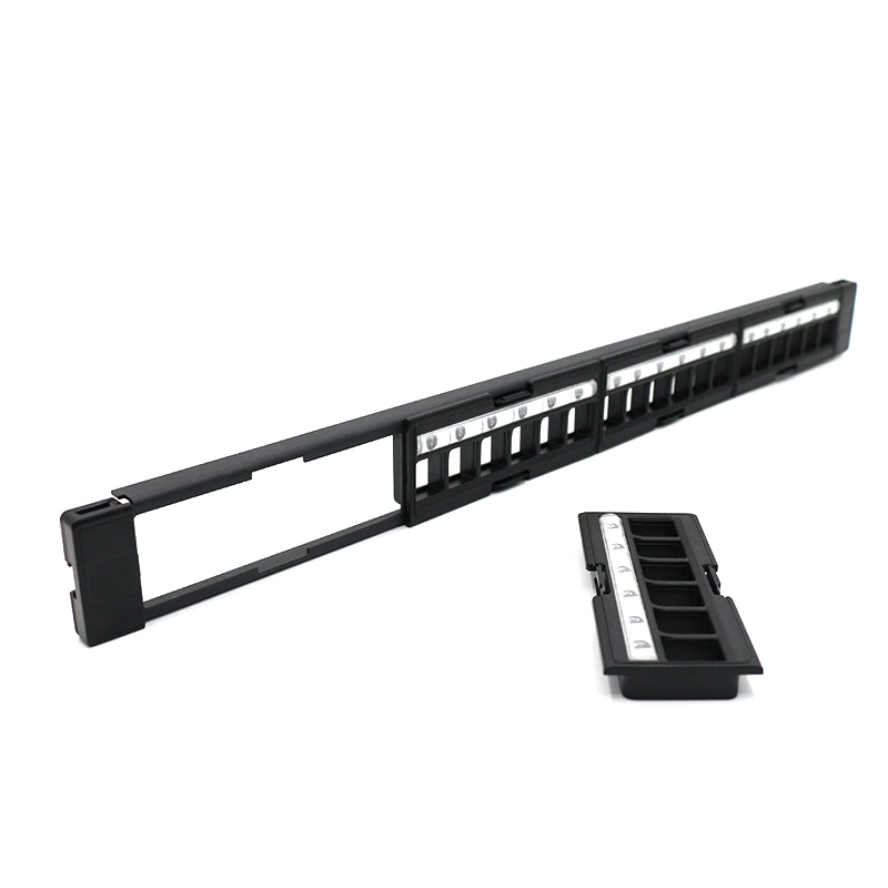 Detachable 1u 24port 19 Inch Blank Patch Panel with Cable Manger