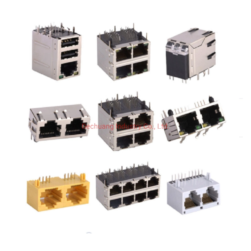 Good Quality 8p8c Female Keystone Plug Modular Jack PCB Network Plug Gigabit Shielded Cat7 RJ45 Connectors