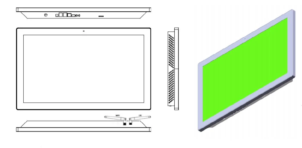 24 Inch Touch Screen Panel PC Monitor LCD Screen Display Industry Monitor