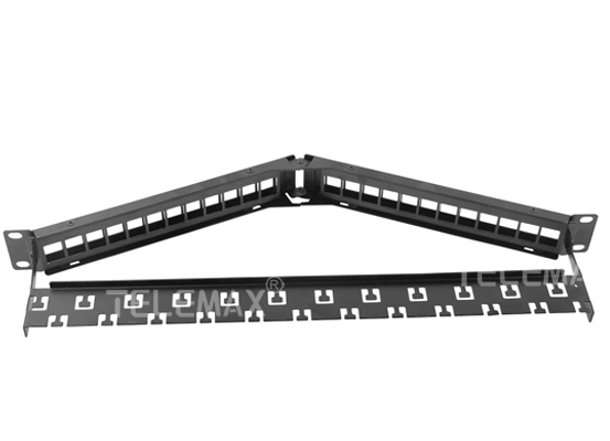 Foldable Angled Keystone Panel-Unshielded and Shielded Type-1u-24 Port