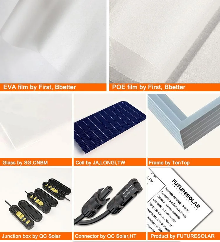 Solar Panel Mono Perc Half Cell Solar Panels Price 480W 495W 500W Panel Solar with PV Connection