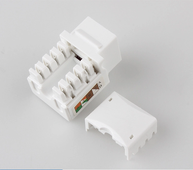 High Quality 180 Degree CAT6 UTP/FTP Network Keystone Jack RJ45 Connector