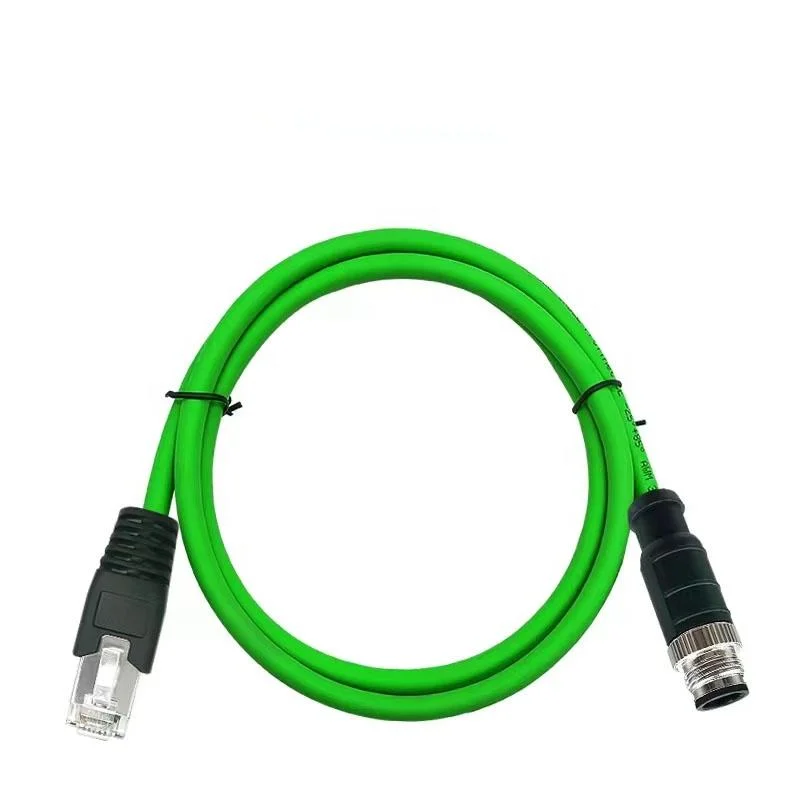 Industrial Ethernet M12 Male to RJ45 Male X Code Communication Cable