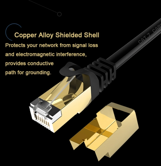 LSZH PVC Jacket Pure Copper RJ45 Patch Cable CAT6A Cat7 Patch Cord 1-10m