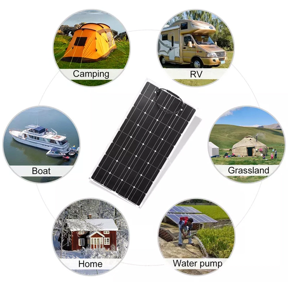 PV Energy System Support Series Parallel Connection 100W Flexible Solar Panel with Controller