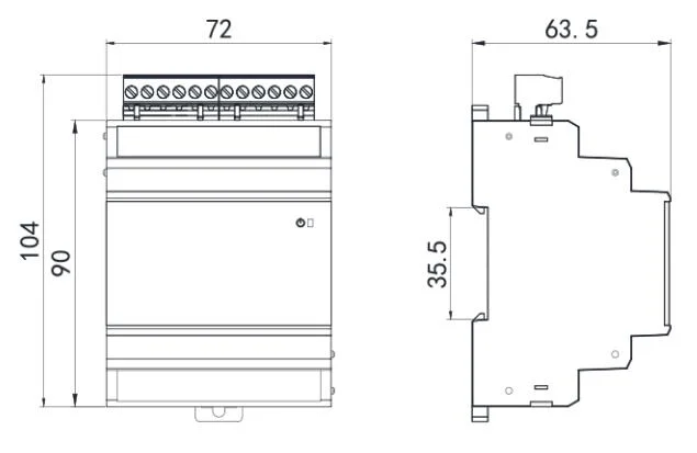 DIN Rail Multi Channel Energy Meter RJ45 for Power Monitoring