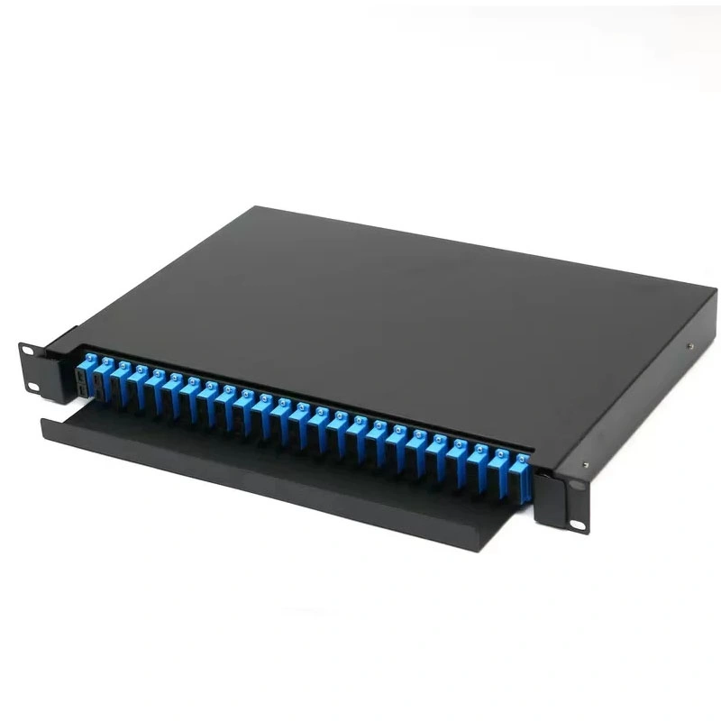 China Factory 1u 19&prime;&prime; 48/72/96 Core LC FC Sc Optical Fiber Patch Panel