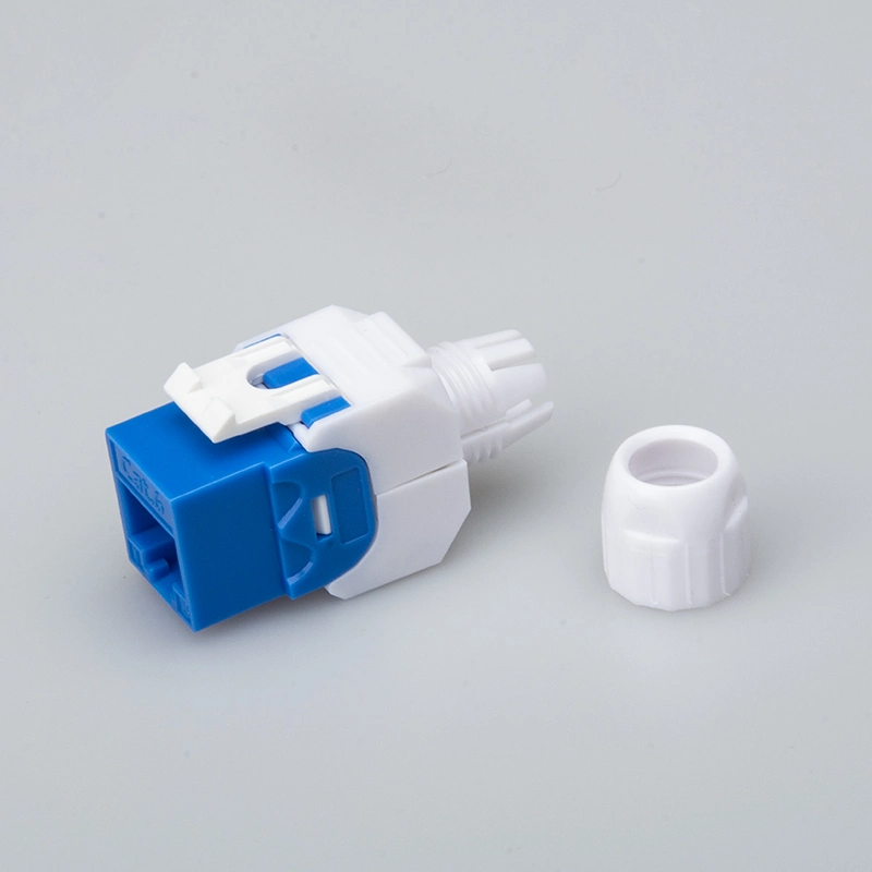 High Quality Cat5e CAT6 CAT6A Unshielded Keystone Jack RJ45 Thread Nut Modular Connector