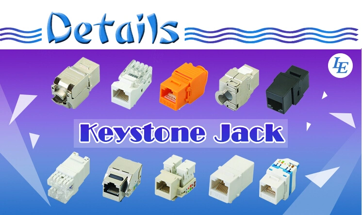 Cat5e FTP 90&deg; 110 Punch Down RJ45 Keystone Jack