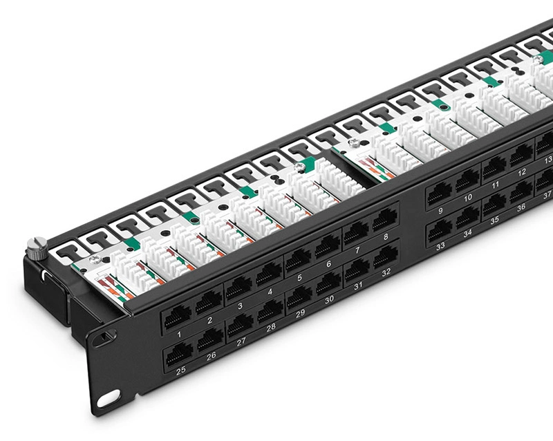 48-Port 1ru Cable Management Bar Included CAT6 110-Style Patch Panel