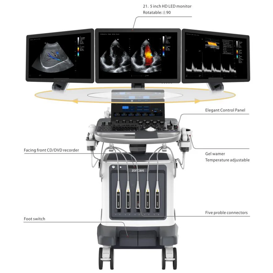 Trolley 3D/4D Color Ultrasound Machine in Abdomen, Ob/Gyn