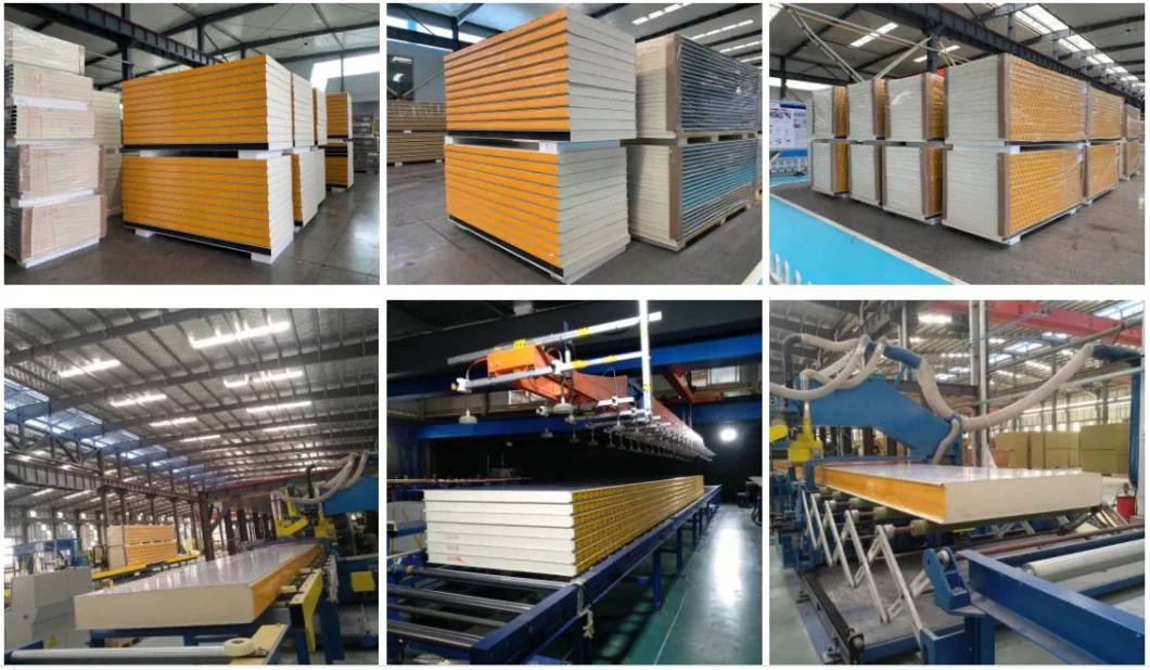 Z Lock Connection PU/EPS Insulated Polyurethane Sandwich Exterior Wall Panel for Cold Storage