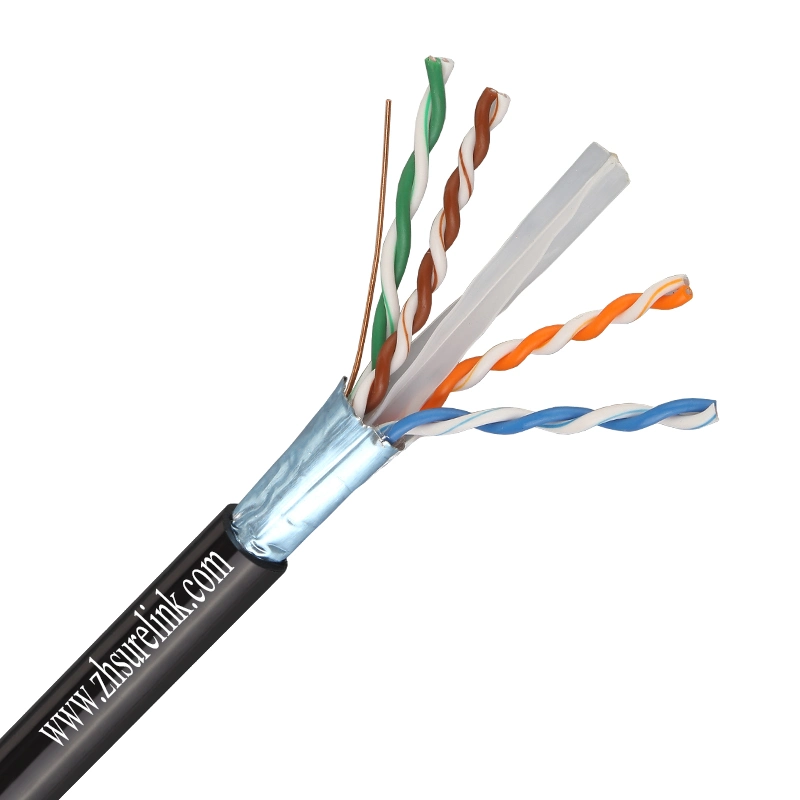 Customized 4pair 23AWG 550MHz Double Screen Network Internet Cable RJ45 Cable Fftp CAT6A Cat7