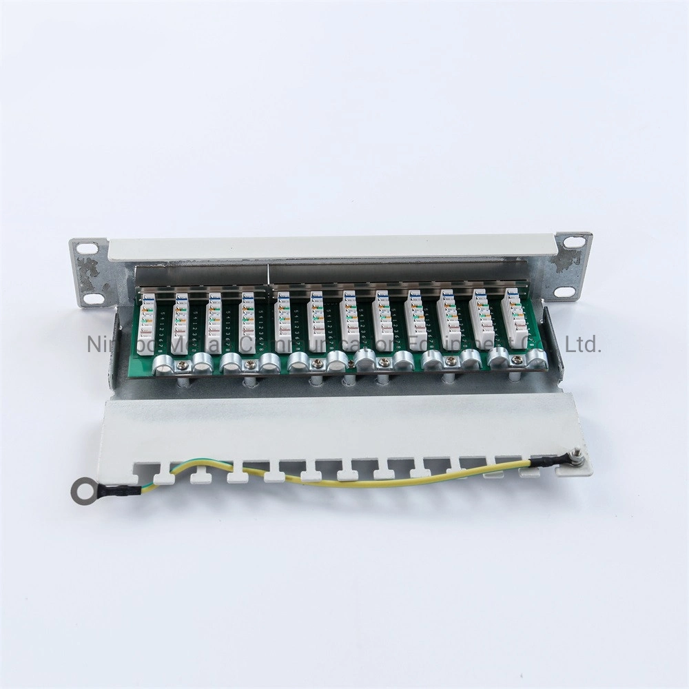 Rackmount Type Cat. 5 Cat. 6 FTP 12-Port Shielded Network Patch Panel