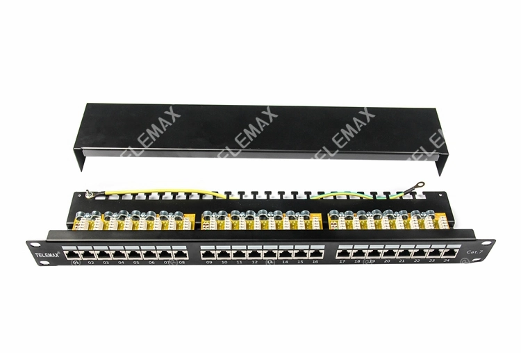 Rack Mount Network Patch Panel CAT6 FTP 24 Ports RJ45