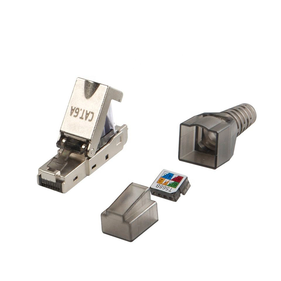 STP CAT6A RJ45 Toolless Type Tool Modular Plug Free Plug