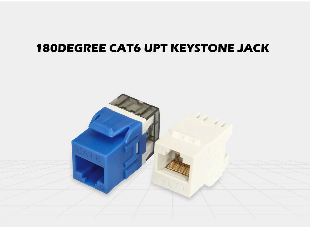 180degree Coloured Tool Less UTP CAT6 Keystone Jack