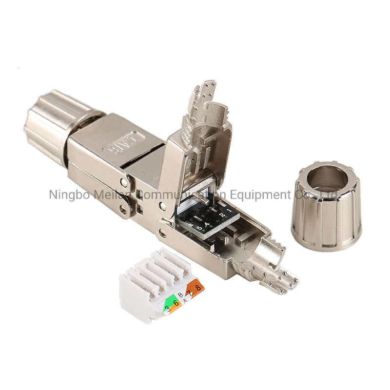 CAT6 CAT6A Cat7 Shielded Toolless Keystone Jack Network Cable Extender RJ45 Fully Shielded Module Plug Connector