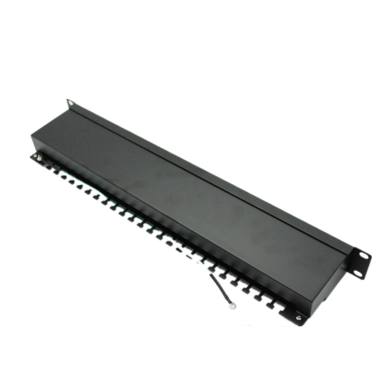 Manufacture Rackmount Or Wall Mount 24 Port FTP Cat5e Network Patch Panel With Back Bar