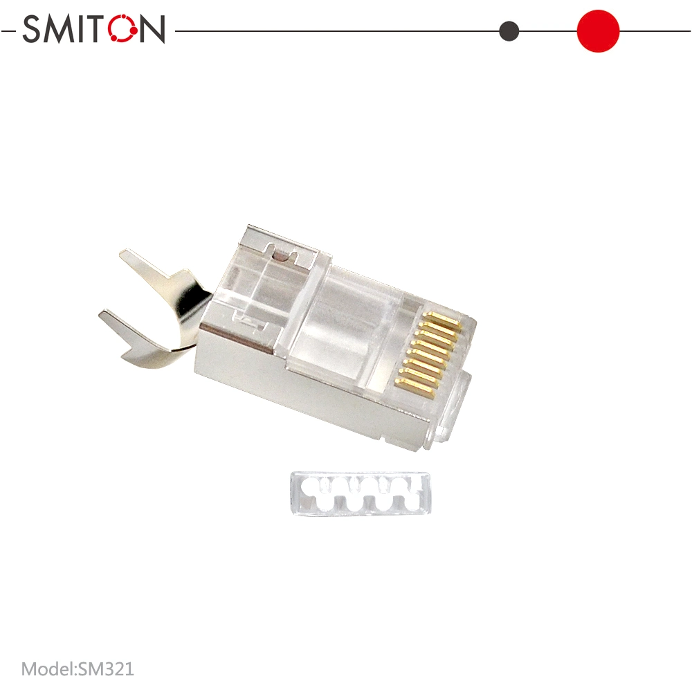 Cat7 100 Pack Shielded 8 Pin Cat 7 RJ45 Connector Modular Plug