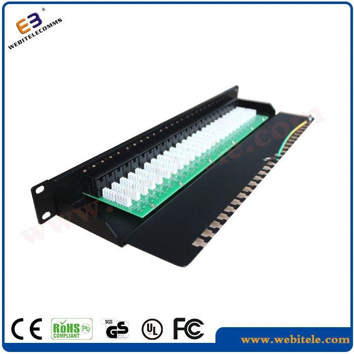 19&quot; Toolless Horizontal Version 1u Rack Panel CAT6 UTP RJ45 Patch Panel