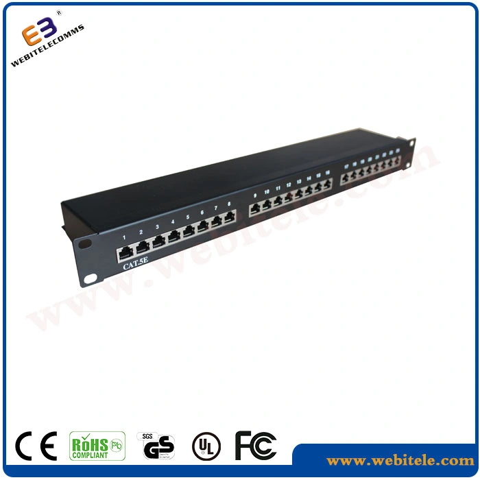 19&quot; Toolless Horizontal Version 1u Rack Panel CAT6 UTP RJ45 Patch Panel