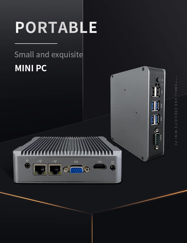 Senke 2 LAN Port RJ45 DDR4 4G SSD 128g N5100 Window 10/11 Portable X86 Industrial Fanless Mini PC 12V